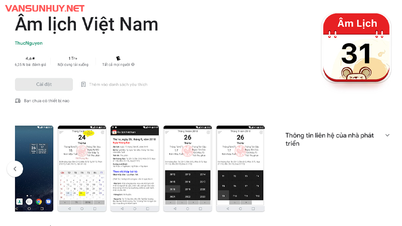 Top Ứng Dụng Lịch Vạn Niên Cho Người Việt Nam
